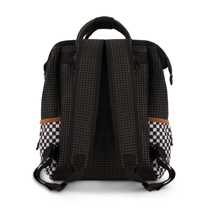 Tweeny Short Backpack Checkered Black (New Shorter Size)