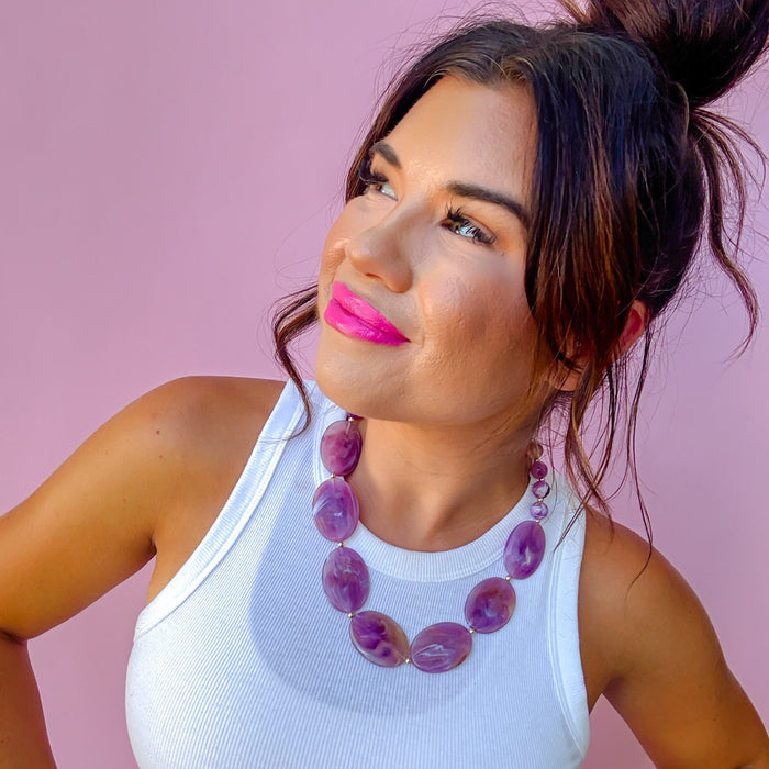Colorful charms gold necklace featuring gemstone details, layered jewelry design, trendy accessory for women’s jewelry collections, boutique wholesale fashion necklace that is hypoallergenic, tarnish free, and waterproof jewelry with a cute aesthetic statement style