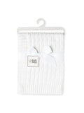 White Cable Knit Blanket