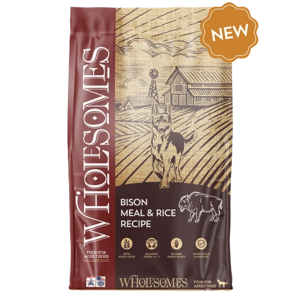 Wholesomes Bison Meal & Rice For Adult Dogs