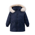 Winter Coat Long Quilted Coat with Hood for Girls