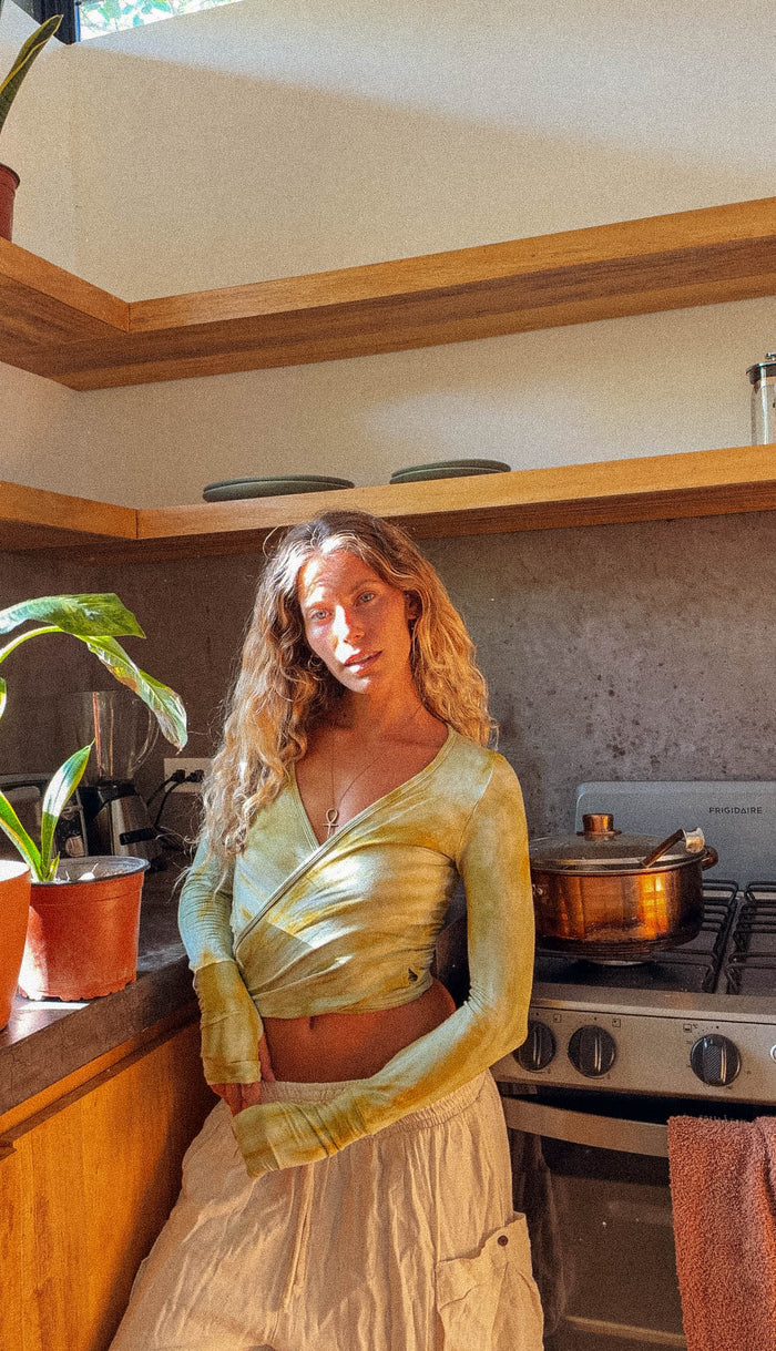 Zuri Hand-Dyed Wrap Top